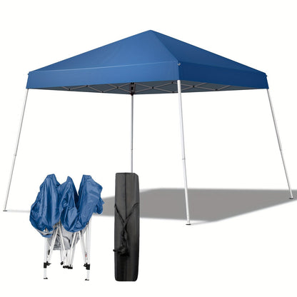 10-by-10-Foot Pop-Up Canopy Tent with Blue or White Standard and Thickened-Fabric Checkout Options