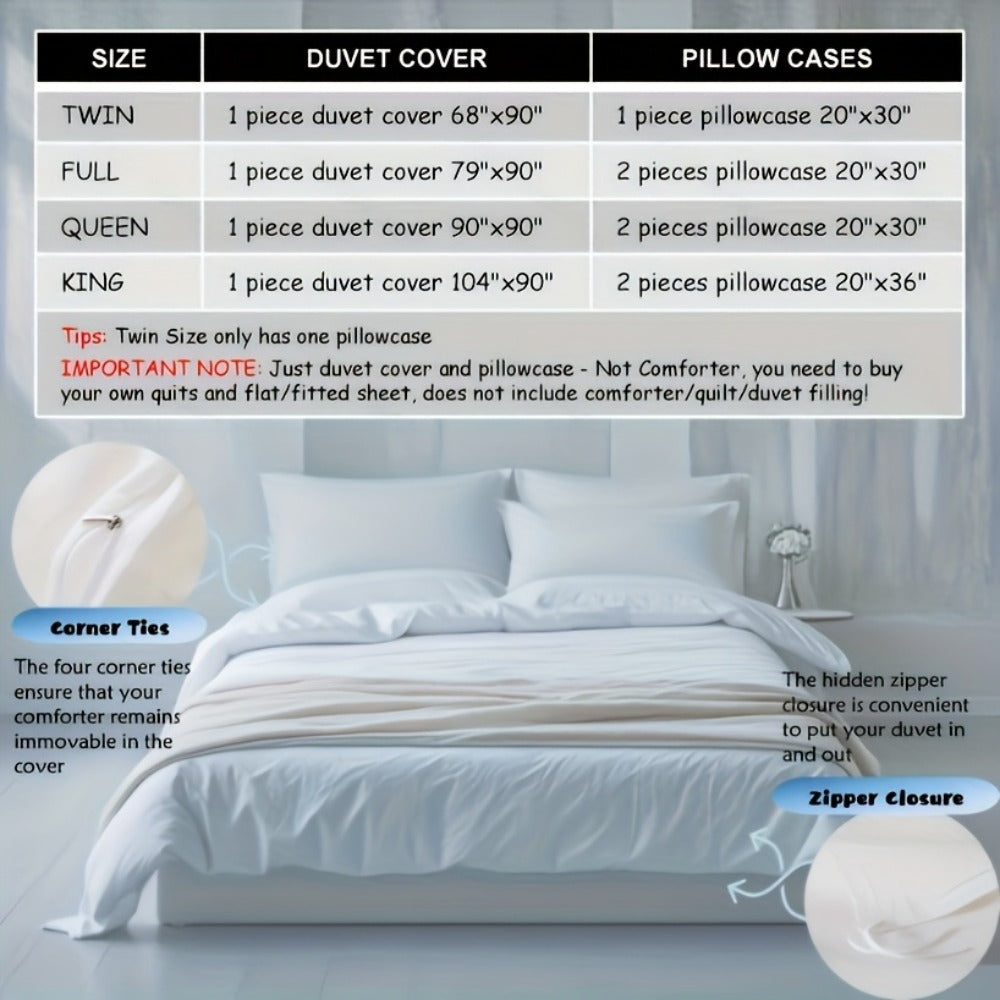 Building Block Duvet Cover Set with Multicolor Brick Print, Zipper Closure and Twin to King Sizes