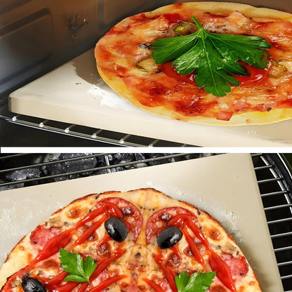 Pizza Stone for Oven and Grill Heavy Duty Cordierite Baking Stone Thermal Shock Resistant for Pizza Bread Rectangular 15x11.8 Inch Round 15 Inch