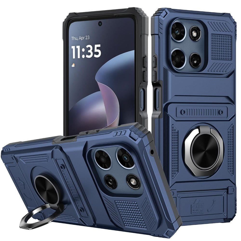 Magnetic Metal Kickstand Moto G 5G 2025 2026 Case Shockproof Drop Protection Slim Protective Phone Cover for Motorola Moto G 5G 2025 Moto G 5G 2026 Moto G Play 2026 6.7 Inch – Hands-Free Stand