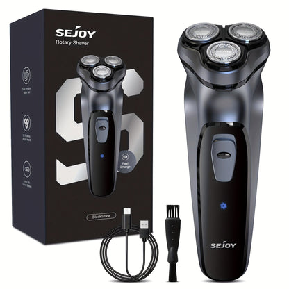 Electric Shaver 3D Floating Rotary Head with Pop-Up Trimmer, LCD Display and 1-Hour Fast Charge for Wet/Dry Use