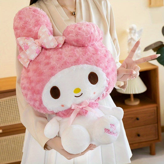 Plush Toy – Hello Kitty or My Melody Rose-Pink 14-Inch Character Doll for Kawaii Display and Gifting