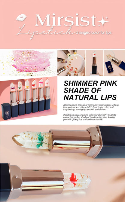 Flower Shaped pH Lip Balm Set 6pcs Individually Wrapped — Color Changing Transparent to Pink Tint, 6 Flavors Deep Moisturizing, Cute Floral Design Beauty Gift for Women Girls & Teens