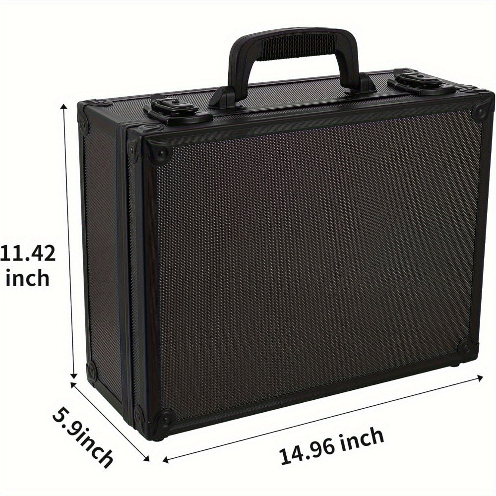 Locking Trading Card Storage Case with Foam Dividers, Carry Handle and Standard or Mini Size Options