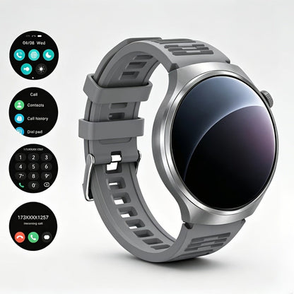 Round Smartwatch 2.01" Extra Large Screen with Wireless Calling, 100+ Sport Modes, Sleep Monitor Heart Rate, Built-in Games Weather Calculator Pedometer, Unisex Smart Watch for Men Women – Black Silver 5 Styles