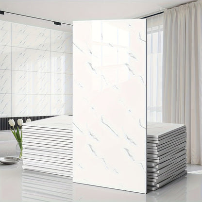 Marble-Pattern Wall Panel Set with 20- or 40-Piece Packs, Eight Codes and 11.81 x 23.6-Inch Tiles