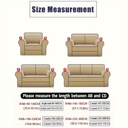 Sofa Slipcover, Dark Blue Stretch Cover with Ruffle Skirt, Fixed Rod and One-to-Four-Seat Options
