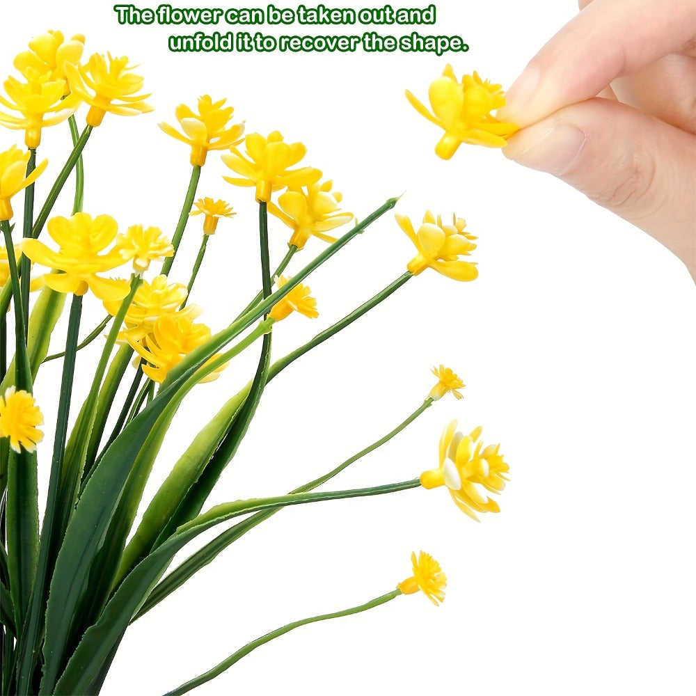 Artificial Flowers 40-Bundle Mixed-Color Floral and Greenery Set for Garden, Party and DIY Decor