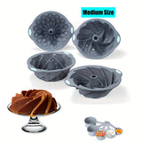 9-piece medium-sized silicone hollow tray - light gray