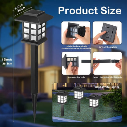 Solar Garden Lights Pathway Stakes in 6/12/24-Piece Sets with Warm, Cool or Multicolor Options
