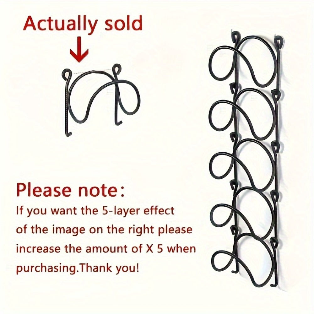 Wall Mounted Towel Rack with Hooks 6pcs Iron Hanging Rack Set Multi-Layer Wall Storage Organizer for Bathroom, Bedroom & Kitchen – Easy Install, Clothes & Towel Hanger