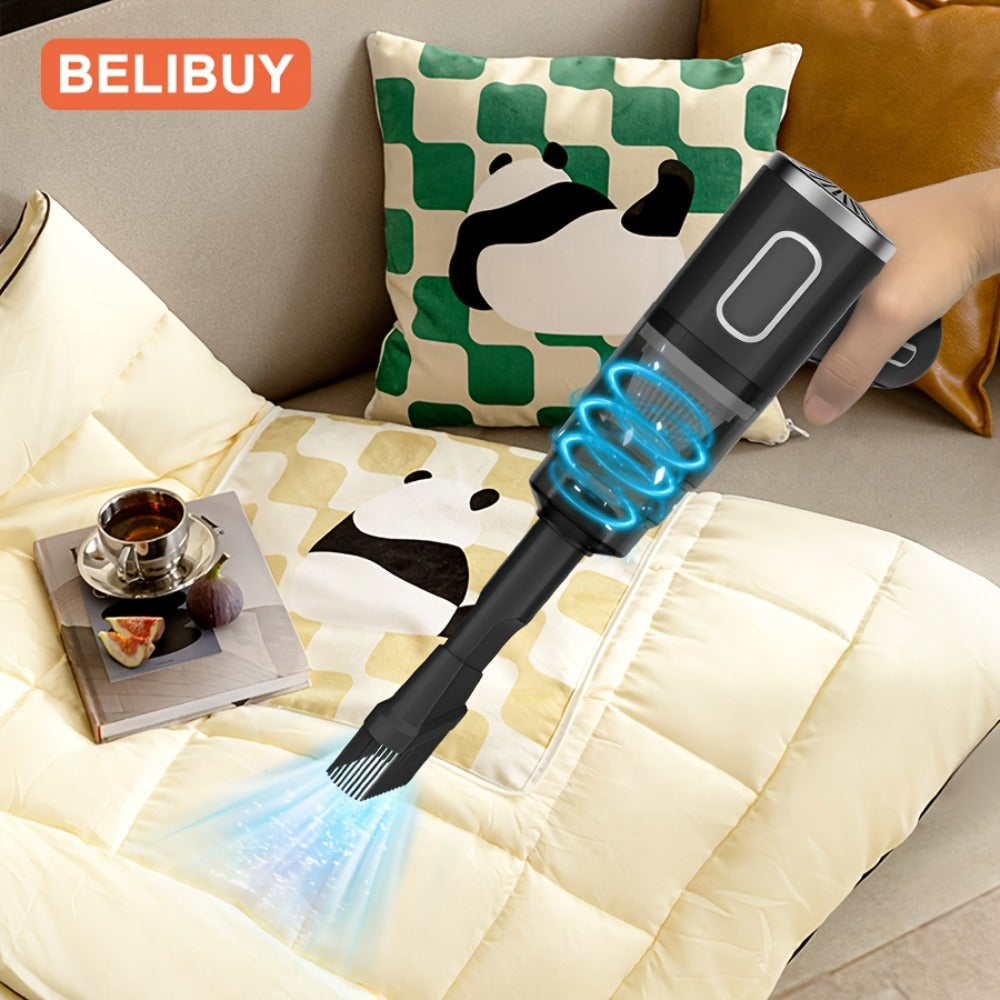 Handheld Vacuum Cleaner with 3KPa Suction, USB Charging, Long Reach Tube, Brush Head and Spare Filter