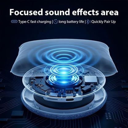 Bone Conduction Pillow Speaker Sleep Headphones Ultra-Thin 11mm Wireless Bluetooth White Noise Machine Bass Stereo TF Card Auto Shut-Off Timer for Side Sleepers Insomnia Relief Relaxation Gift