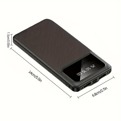 Power Bank 20000mAh with Dual USB Output, USB-C and Micro Input, 5V/2.1A and Digital Display