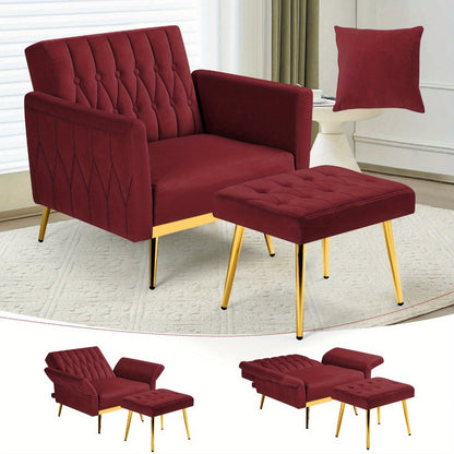 31.5-Inch Upholstered Accent Chair, Bedroom Reading Chair for Living Room detail image - detail view 21
