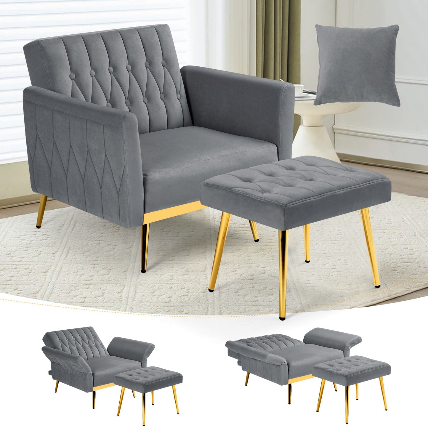 Accent Chair shown in the GREY option