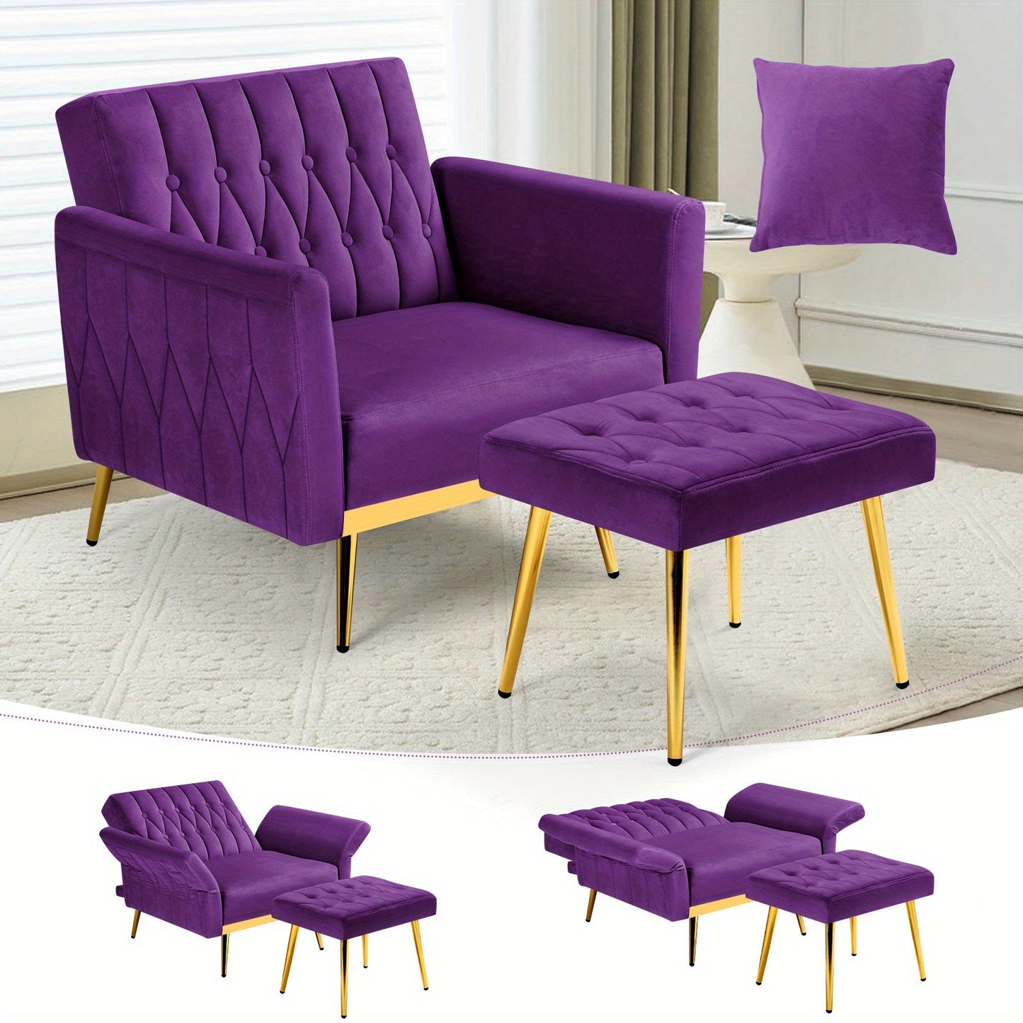 Accent Chair shown in the PURPLE option