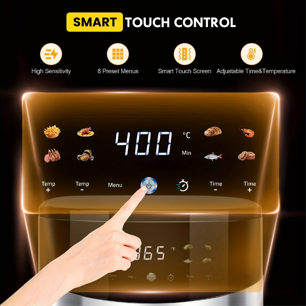 Miraston Air Fryer with Viewing Window, Eight Preset Icons and 2.8Qt or 6.5Qt Touchscreen Options