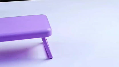 Folding Nail Armrest Stand in Pink, White or Purple with Selected Nail Sticker Checkout Options