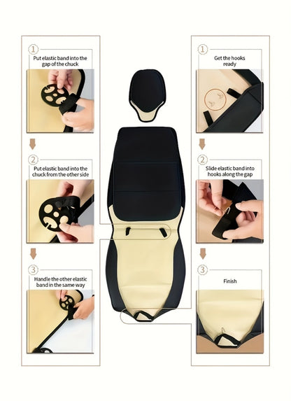 Car Seat Covers Sporty Faux Leather Full-Coverage Front Seat Design in Green or Blue Options