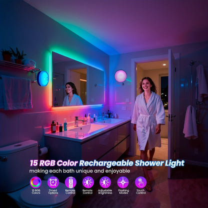 RGBW Wall Sconce Light Rechargeable Magnetic Mount for an Everyday Personal Care Routine, with the Listed Configuration