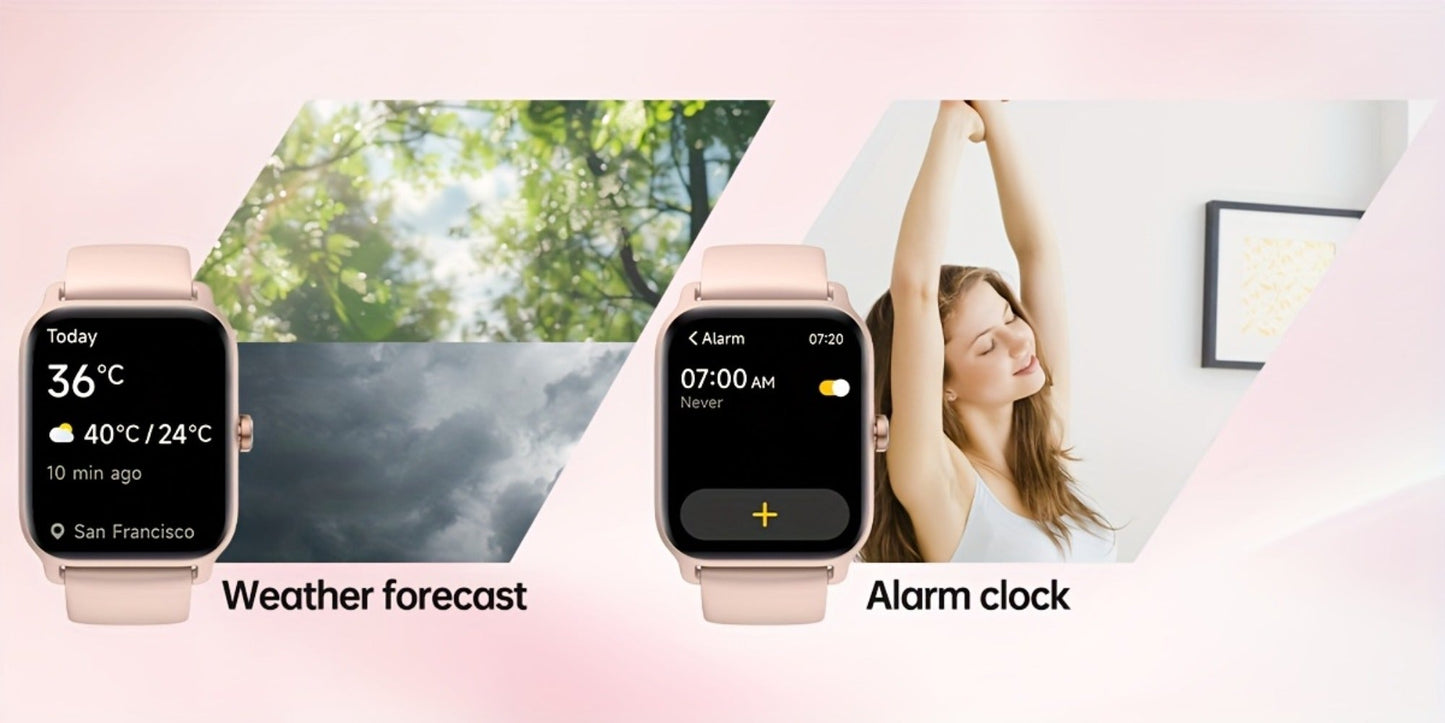 Smartwatch – with Built-in Alexa FAWEIO 1.8" HD Touch Screen, Bluetooth Calling, 100+ Sport Modes, Fitness Tracker Heart Rate Sleep…