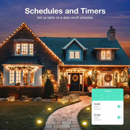 Outdoor Indoor Smart WiFi Plug GHome WP7, Voice & App Control, Works with Alexa & Google Home, Timer Schedule, No Hub Required, 2.4GHz, Black – Garden Garage Yard Patio Smart Outlet