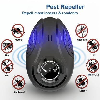 Electronic Pest Repeller – Soundwave Variable Frequency Insect Repellent for Home, Shop & Warehouse, Repels Mosquitoes, Rodents & Cockroaches, Multi-Pack