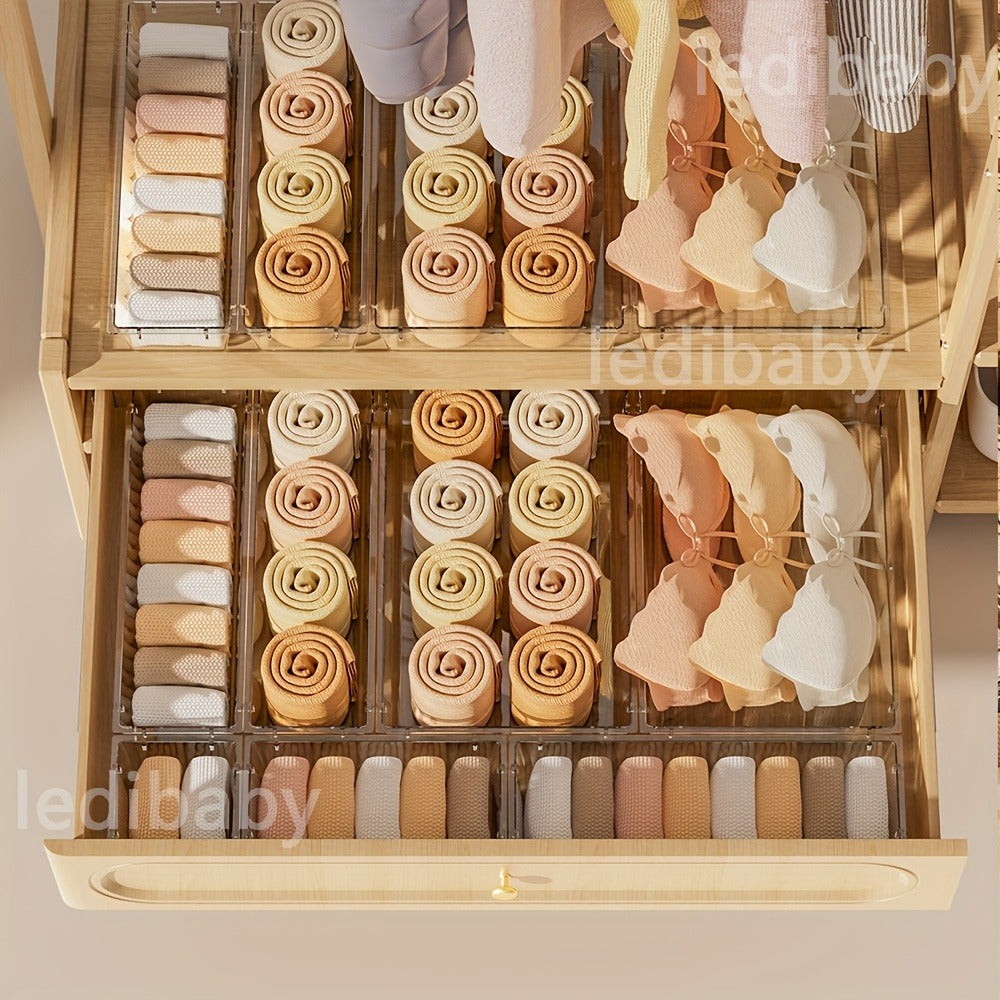 Drawer Storage Organizer Set 25-Piece Transparent PET Boxes for Vanity, Desk and Dresser Use