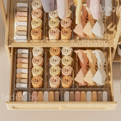 Drawer Storage Organizer Set 25-Piece Transparent PET Boxes for Vanity, Desk and Dresser Use