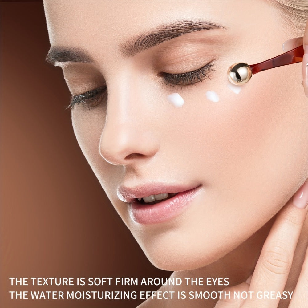 MERCILEN 377 Eye Cream, 25g Brown-and-Silver Cosmetic Jar with Included Metal Applicator Spoon