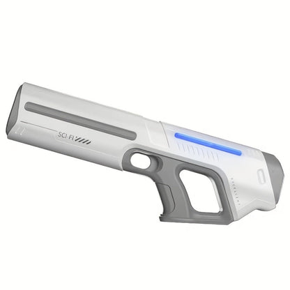 Rechargeable Electric Water Blaster with Pulse Light, Self-Fill Function and Blue, White or Brown Gift Box Options
