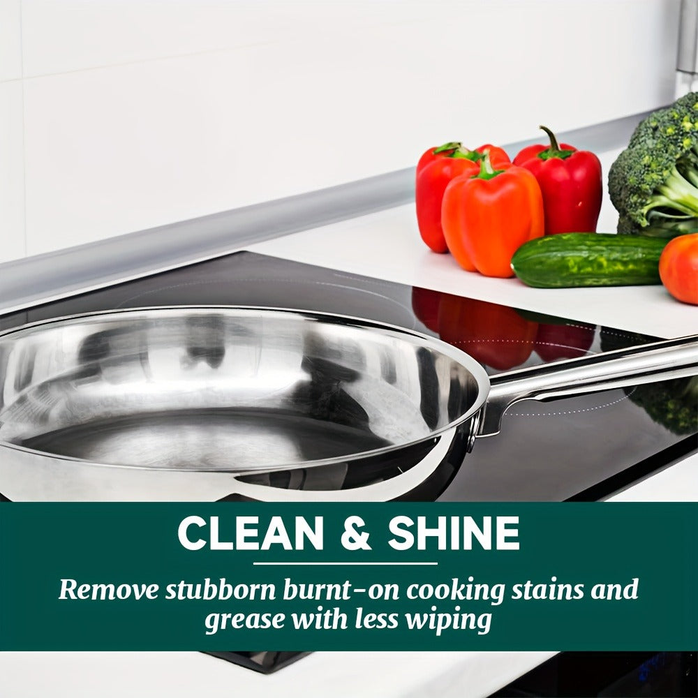 Glass and Ceramic Cooktop Cleaner and Polish in a Five-Pack Set for Routine Care of Smooth Cooking Surfaces