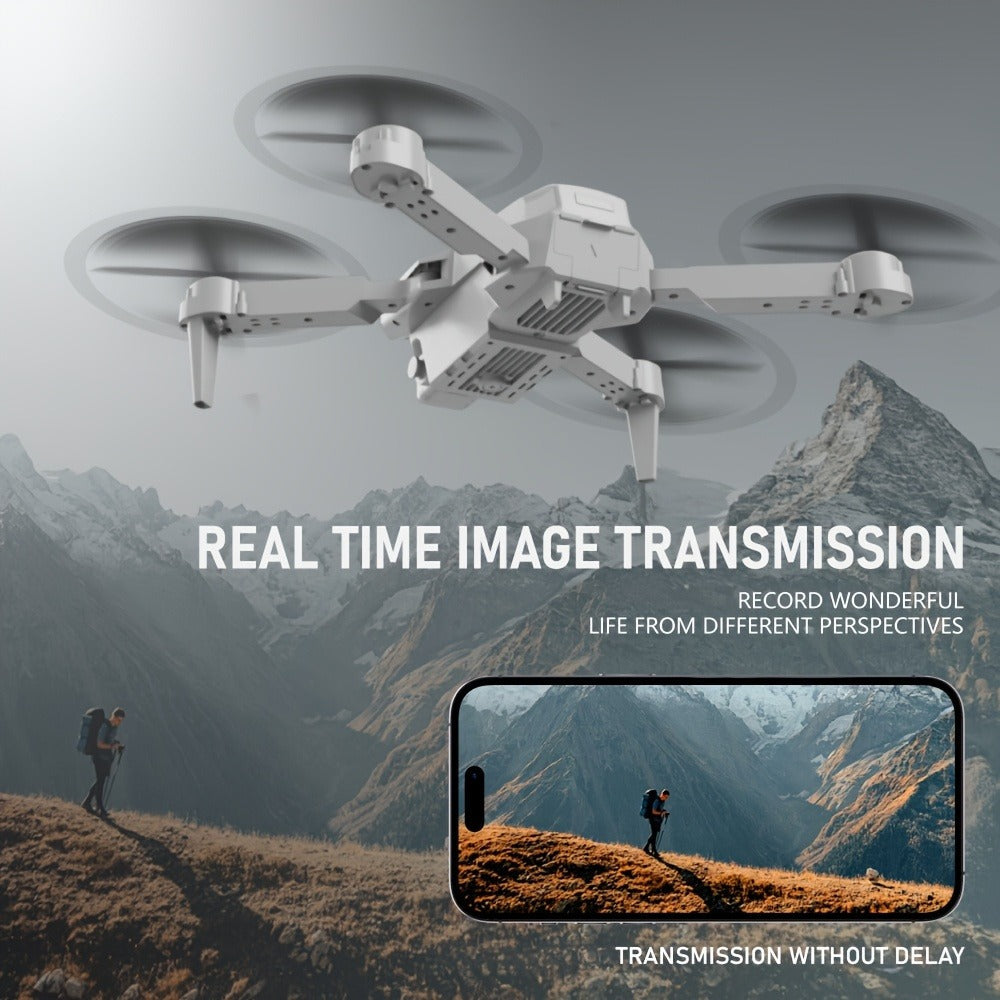 E88 Foldable Drone with Dual Camera – RC Quadcopter 360° Stunt Flip Surround Flight Optical Flow Height Hold 500mAh Battery Beginner to Intermediate Indoor Outdoor Flying Toy Gift for Teens Adults Boys