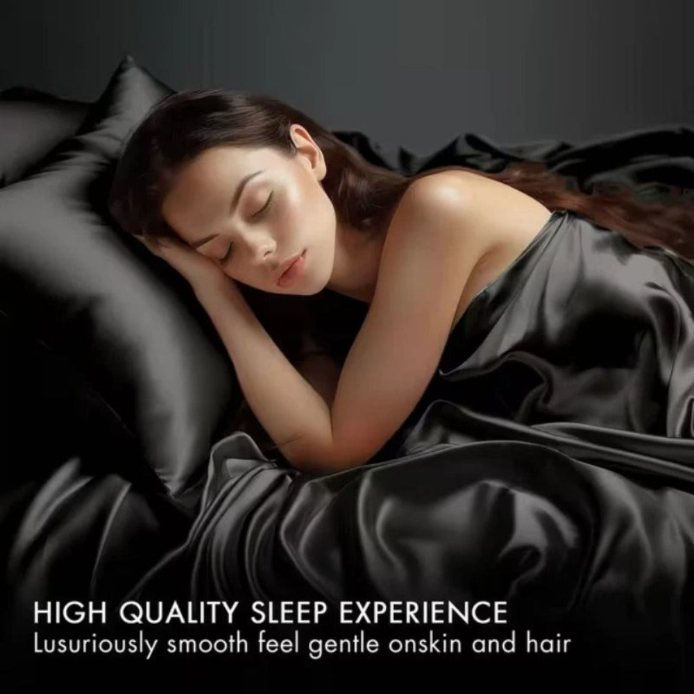 Satin Bed Sheets Set 2100TC Ultra Soft 3/4pcs – Silky Smooth Breathable Satin Bedding for Twin Full Queen King, 5-Star Luxury Hotel Experience, Solid Color, 7 Colors Available