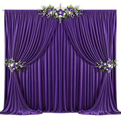 4-Pack 5x10ft Elegant Spandex Photography Backdrop | Wear-Resistant, Wrinkle-Free, Soft & Opaque Party Decoration Banners for Weddings, Birthdays, Stages, Exhibitions & Events