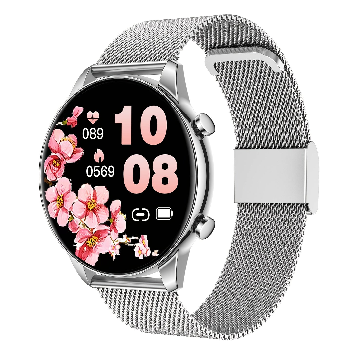Smartwatch 2.01 Inch Round Dial with Calling, 100 Sport Modes, Games and Calculator with Two Band Styles