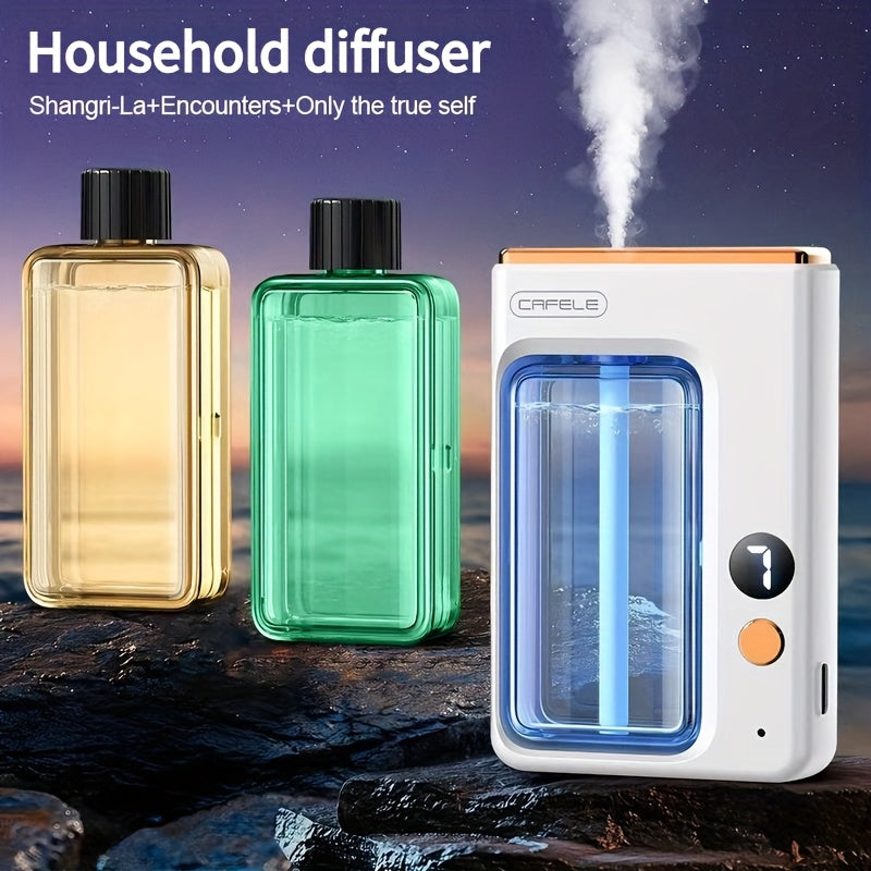 Desktop or Wall-Mount Essential Oil Diffuser with Transparent Chamber and One- or Three-Bottle Bundles