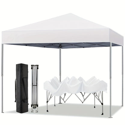 Straight-Leg 10x10ft Pop-Up Canopy Tent with 420D Oxford Top, Three Heights and Eight Colors