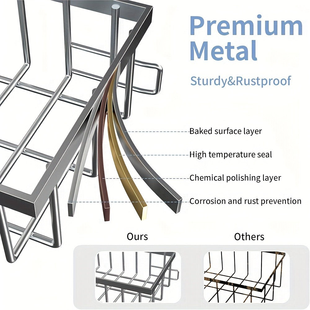 Under Sink Organizer with Sliding Pull-Out Shelf – 2-Tier Metal Cabinet Storage Rack for Kitchen, Bathroom, Pantry & Closet Organization, 1-Pack or 2-Pack