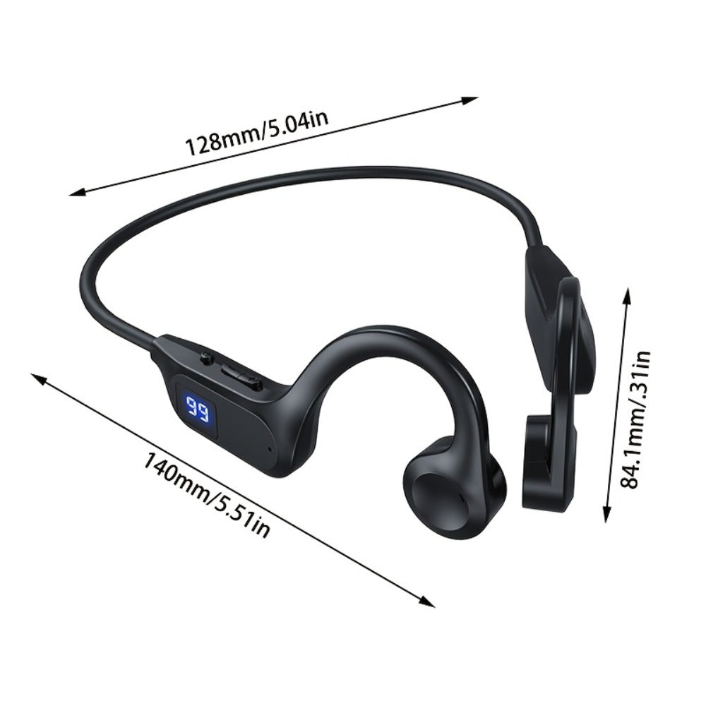 Open Ear Sports Headphones with Microphone 15-Hour Battery True Wireless Bluetooth Earphones for Running Exercising Cycling Gym Workout Awareness Mode