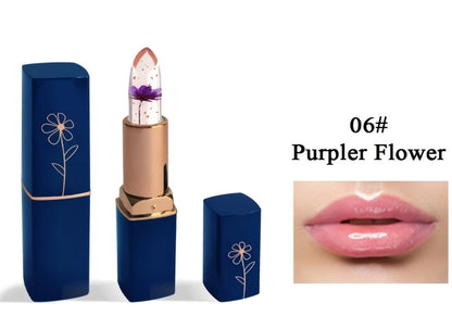 Flower Shaped pH Lip Balm Set 6pcs Individually Wrapped — Color Changing Transparent to Pink Tint, 6 Flavors Deep Moisturizing, Cute Floral Design Beauty Gift for Women Girls & Teens