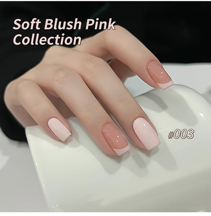 Gel Nail Polish – Set 8 Colors Semi-Permanent Soak-Off LED Cure Long-Lasting Manicure Kit - 0.51oz Each Bottle Gentle Pink Shades…