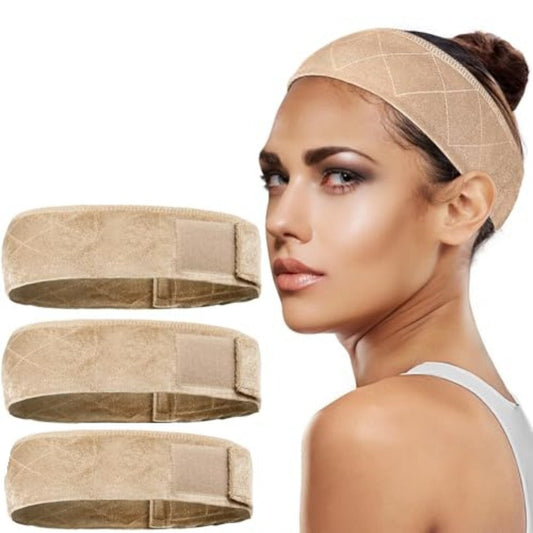 Velvet Wig Caps 3 Pack Women Adjustable Non-Slip Breathable Comfortable – Fits Lace Front Full Wigs Wig Stands Mannequin | Beige Black Brown Coffee | Daily Wear Wig Accessory Gift