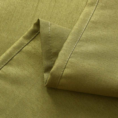 Kitchen Curtains 3 Panels Faux Silk Sheer Tier and Valance Set Rod Pocket 2 Tiers 26x36 inch + Valance 52x14 inch for Kitchen Bathroom Window Drapes