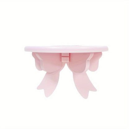 Bow-Shaped Floating Wall Shelf with 20 x 13 cm Pictured Size in Blue-and-Pink or Pink Options