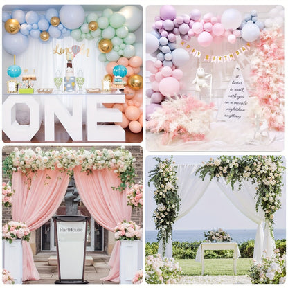 Premium Square Backdrop Support Stand | Flexible Portable Rectangular Metal Frame for Wedding Ceremony, Birthday Party, Photo Booth Background, Garden Arch & Event Decoration