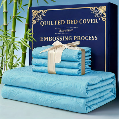 Quilt Coverlet Set 2-3 Piece Lightweight Microfiber Bedspread Coin Pattern Soft Skin-Friendly Anti-Allergy Machine Washable Twin Full Queen King