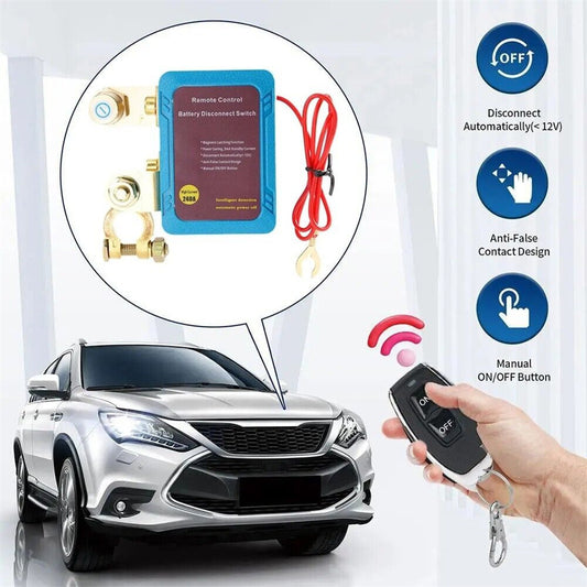 Battery Disconnect Switch Remote 12V 24V 240A – Wireless Kill Switch Auto Cut-Off Magnetic Relay, Anti-Drain Anti-Theft for Car Truck RV ATV UTV Boat Motorcycle Trailer