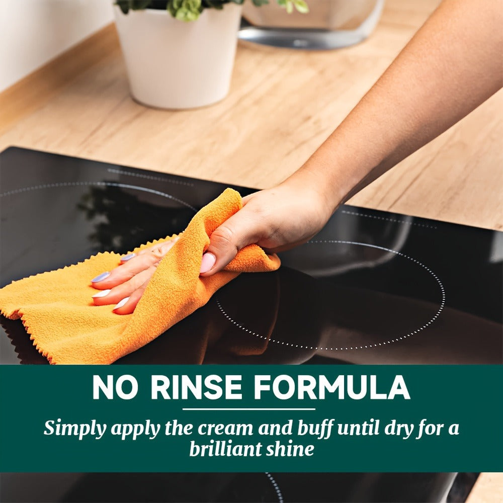 Glass and Ceramic Cooktop Cleaner and Polish in a Five-Pack Set for Routine Care of Smooth Cooking Surfaces